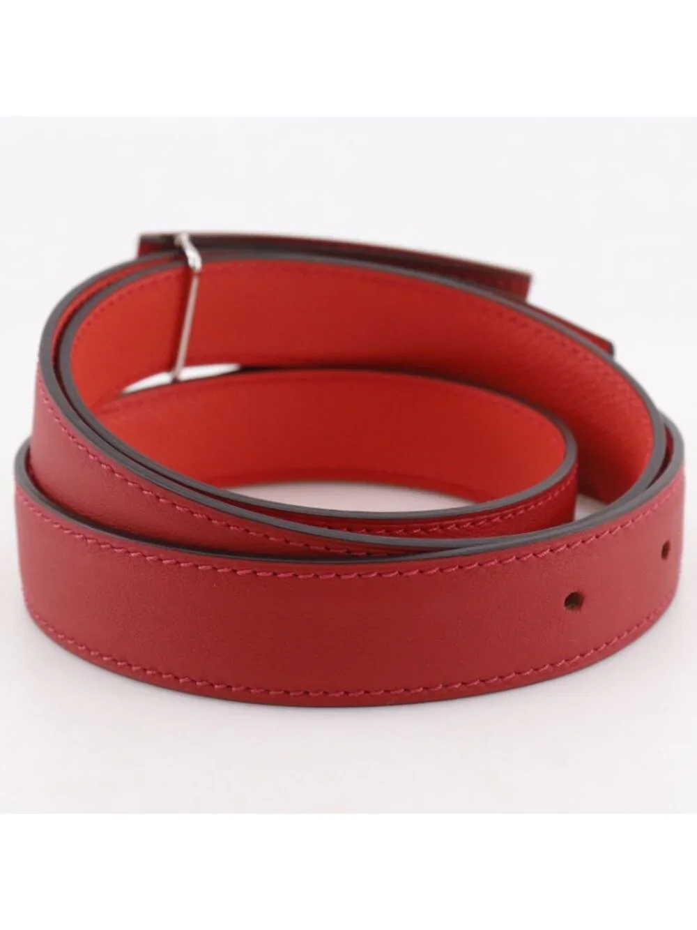 Hermes Rival Reversible Swift Veau Metal Red Belt